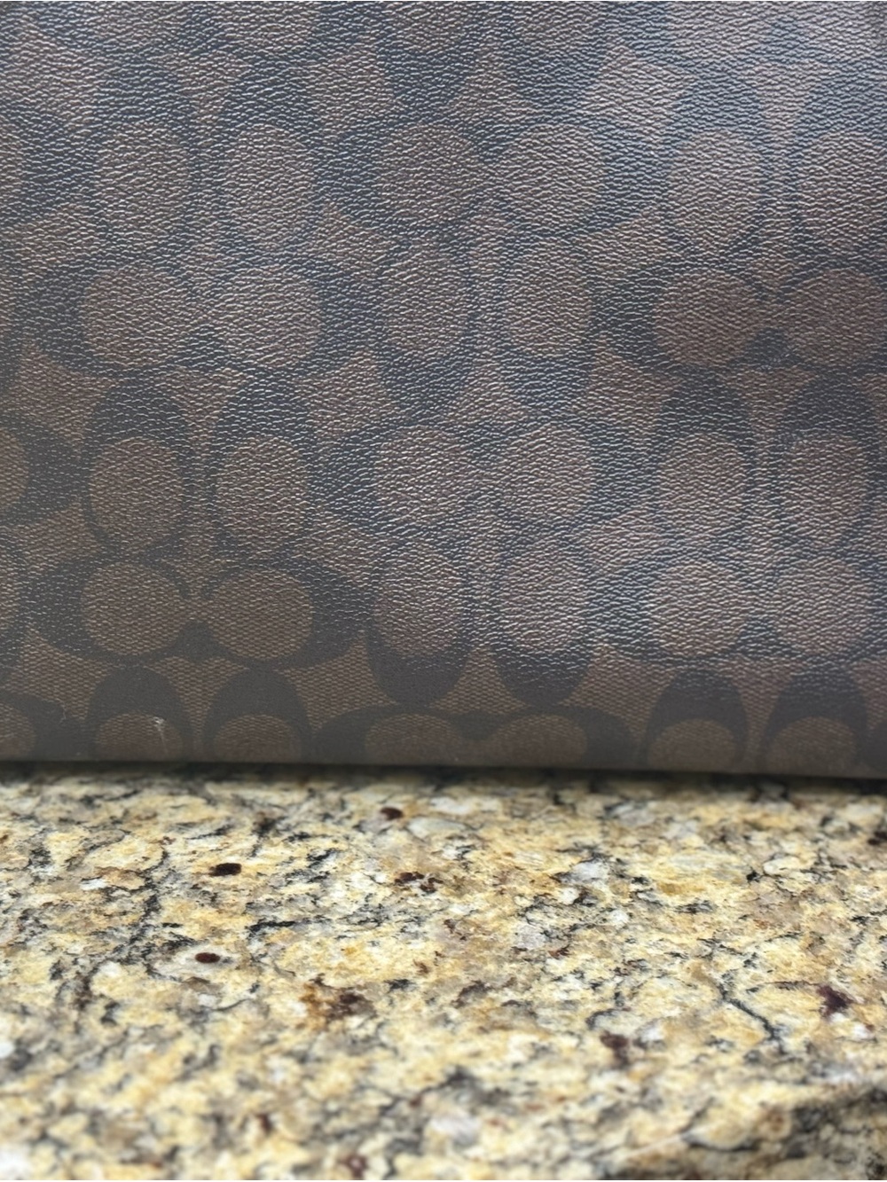 Coach City Zip Tote Signature Canvas Brown Red Leather Gold Hardware F58292 - Picture 5 of 11